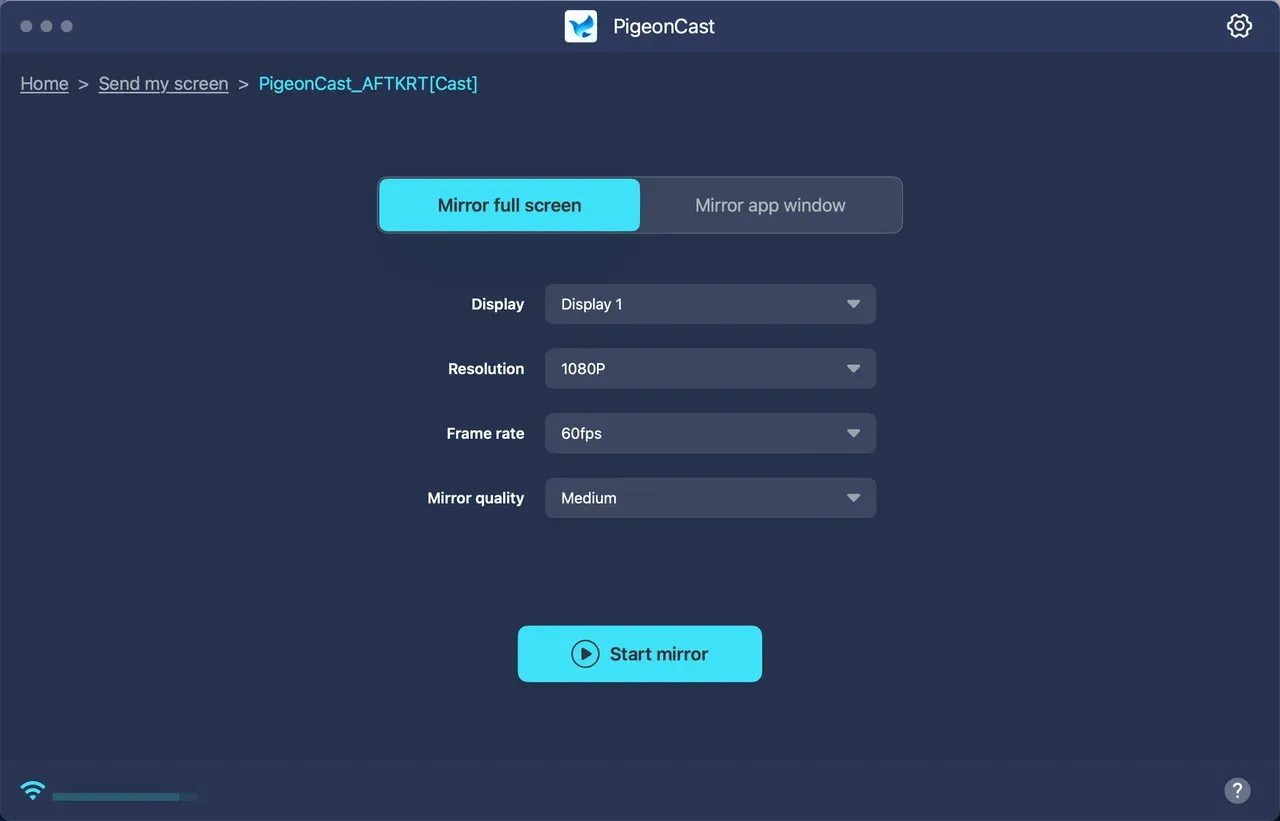 connect Mac to Firestick via PigeonCast
