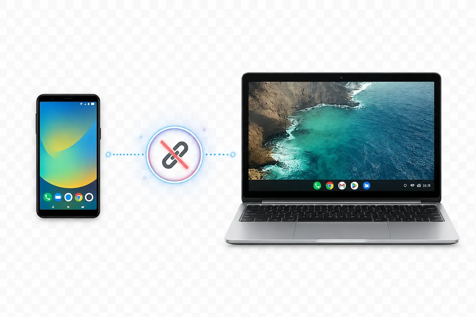 can't mirror Android to Chromebook directly