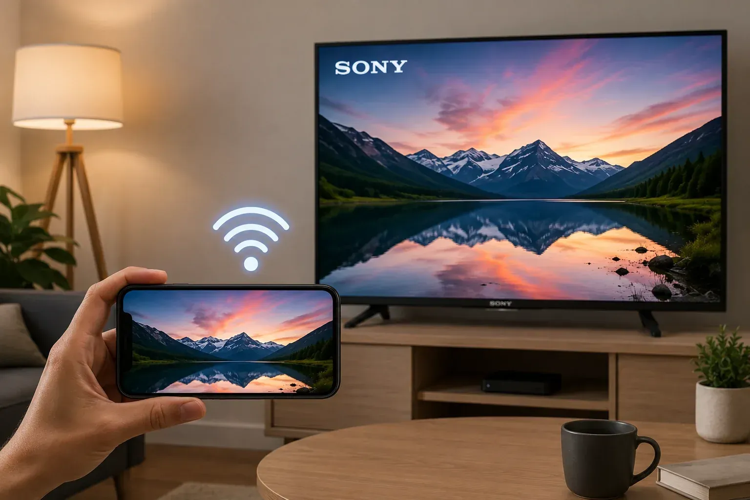 mirror on Sony TV