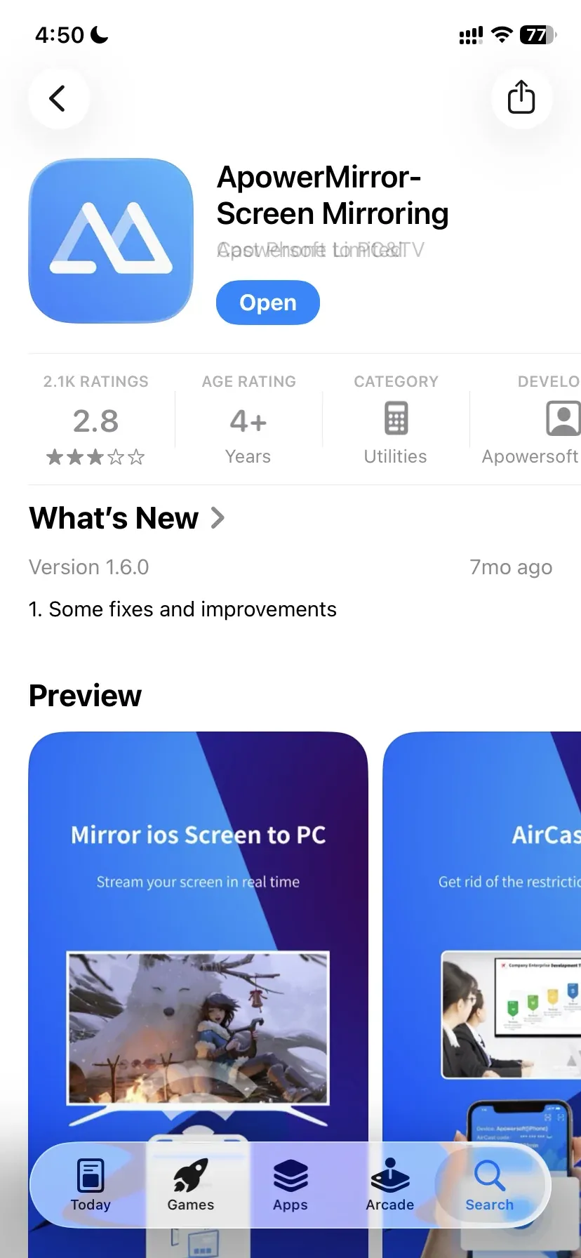 ApowerMirror in App Store