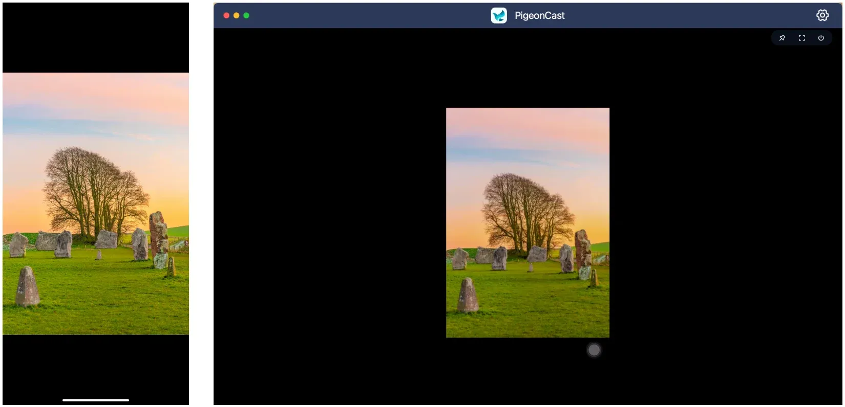 mirror iPhone screen to MacBook with PigeonCast