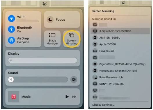 how to screen mirror Mac to TV