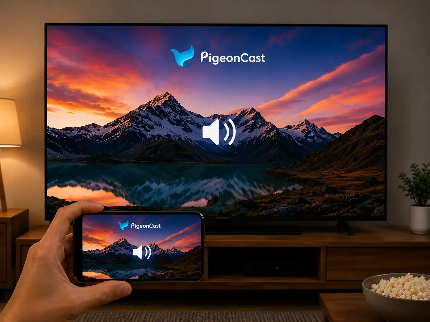 use PigeonCast to mirror on Samsung TV