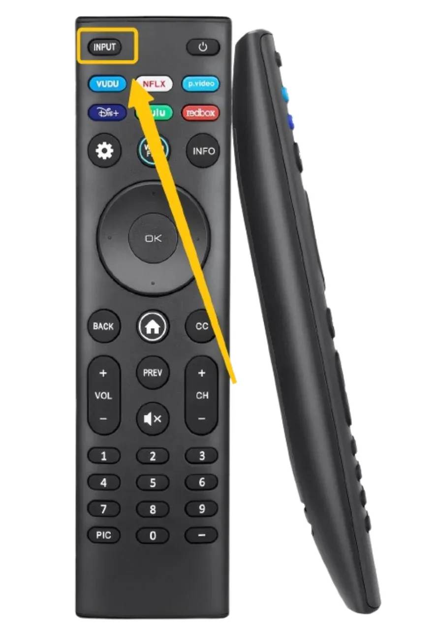 Input button on TV remote