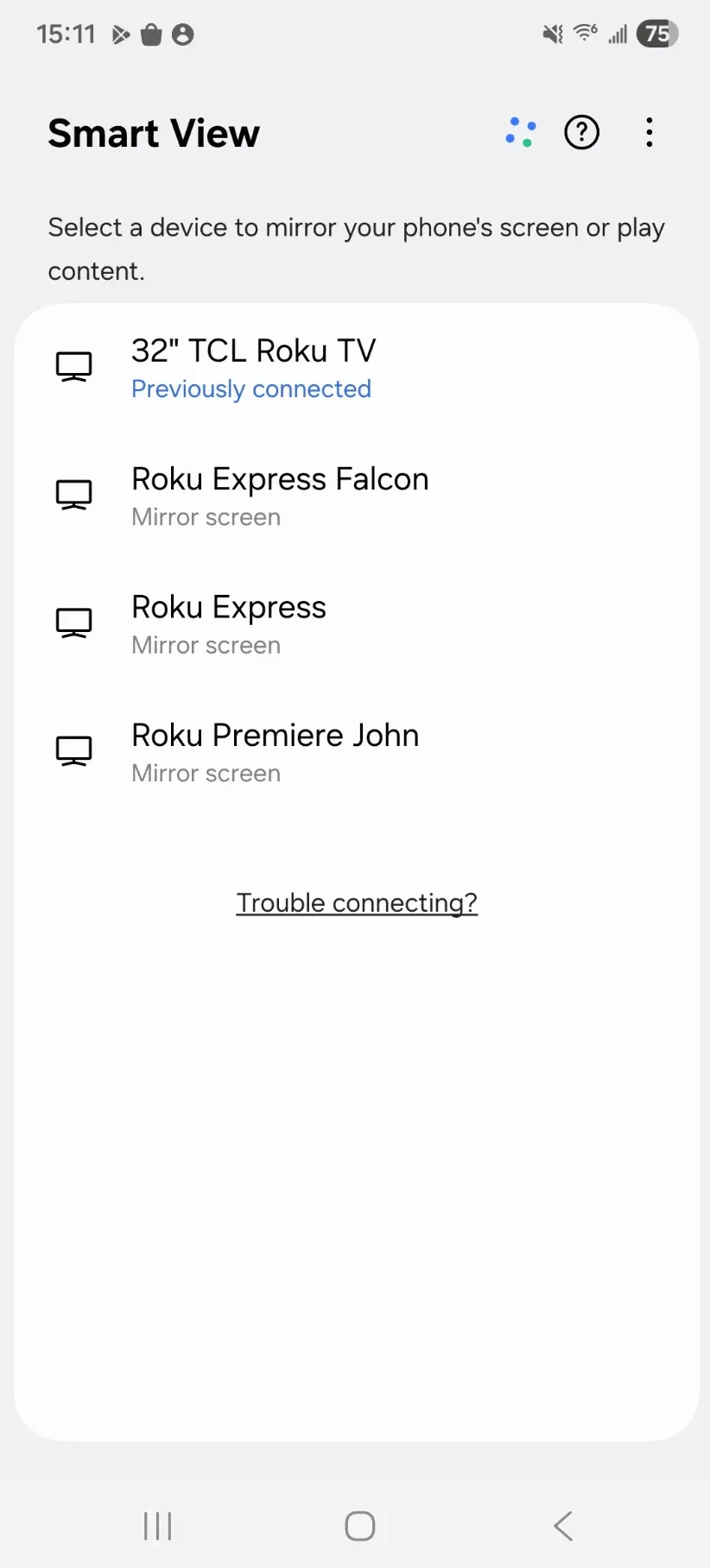 enable Smart View on Samsung phone