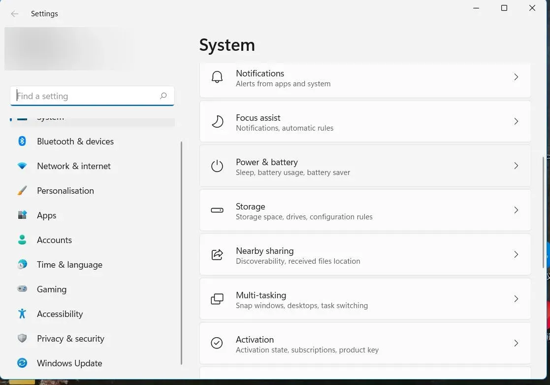 Power & battery settings on Windows