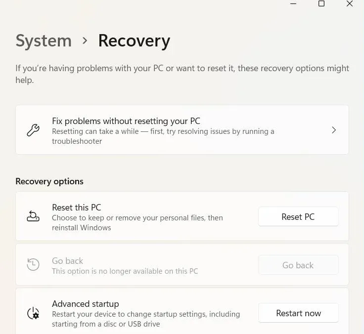 Advanced recovery tools