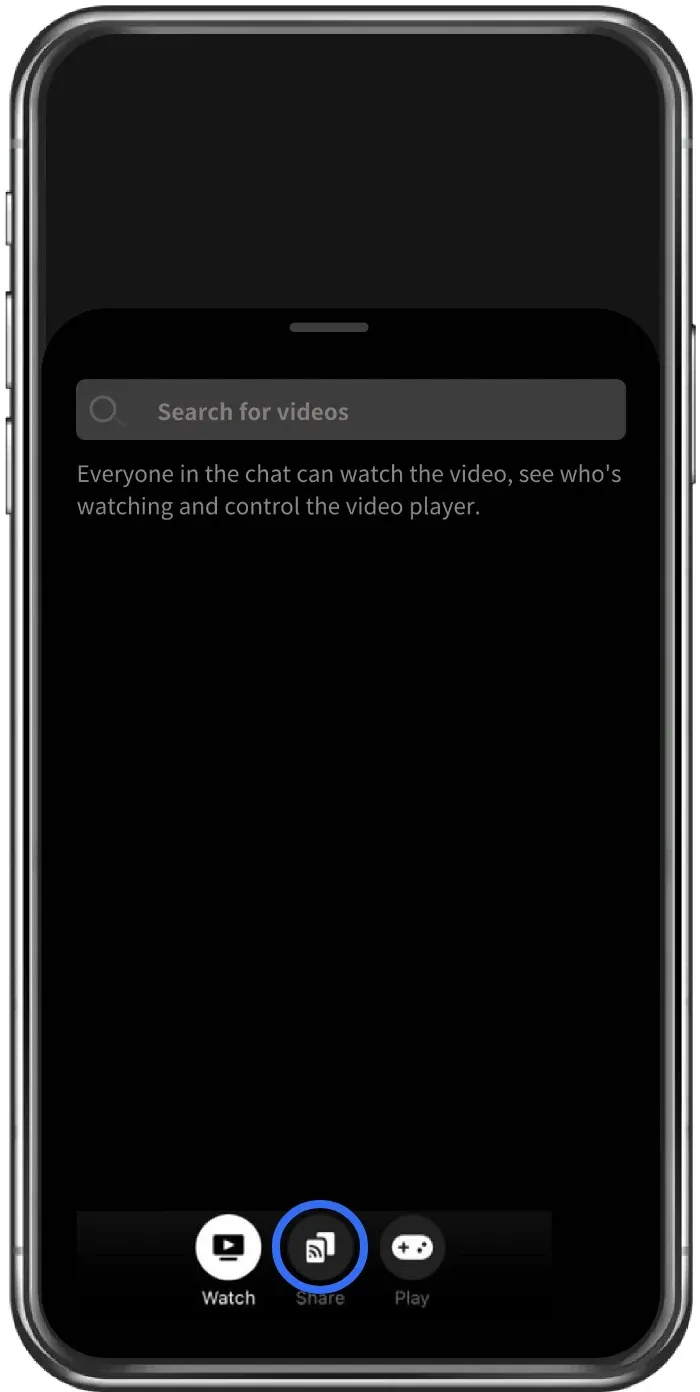 Share icon in Messenger