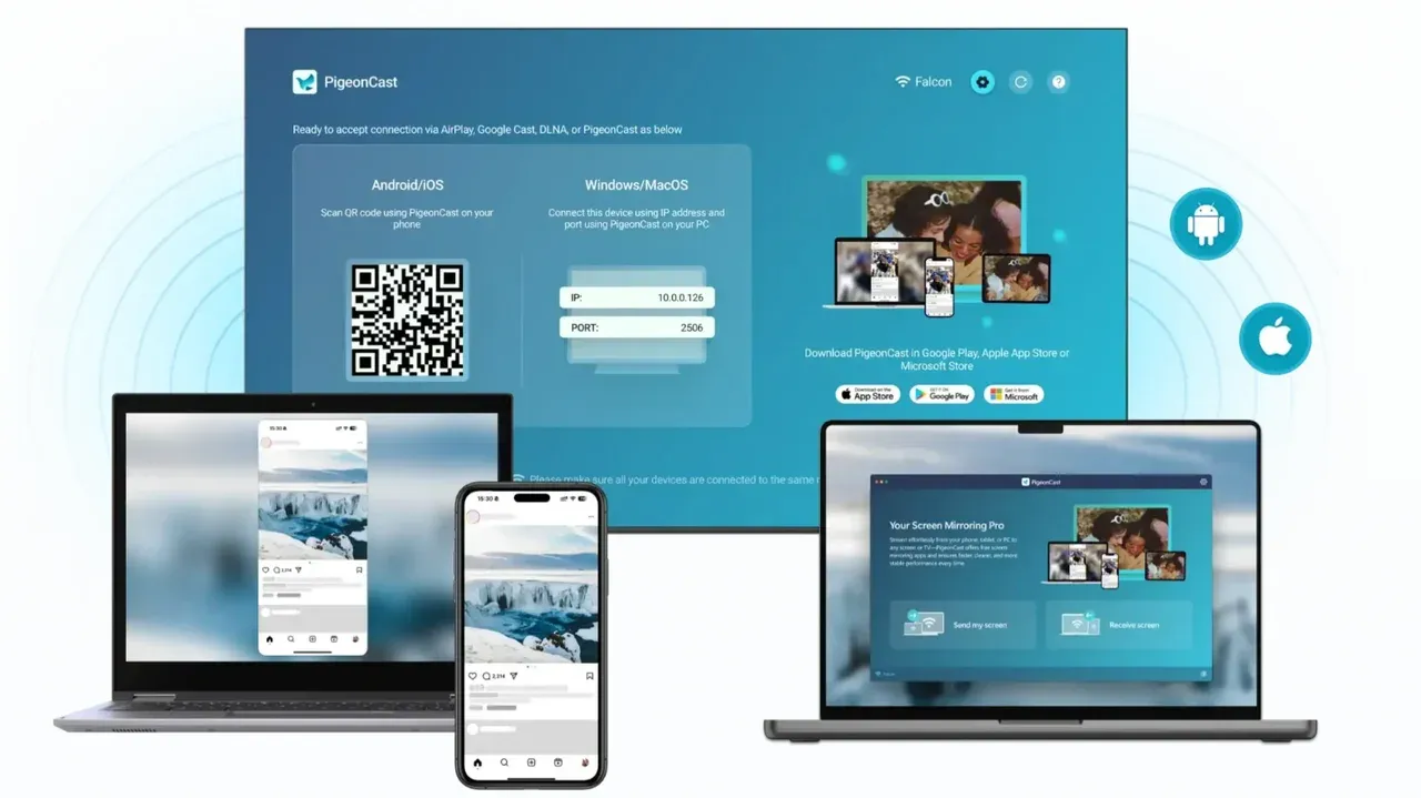 cross-platform screen mirroring app