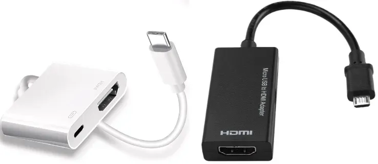 USB-C to HDMI adapter, Micro USB