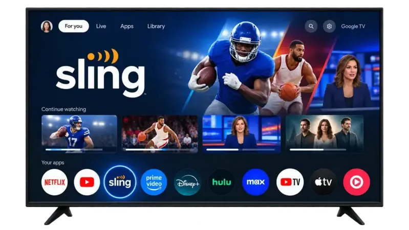 launch Sling TV app on Google TV