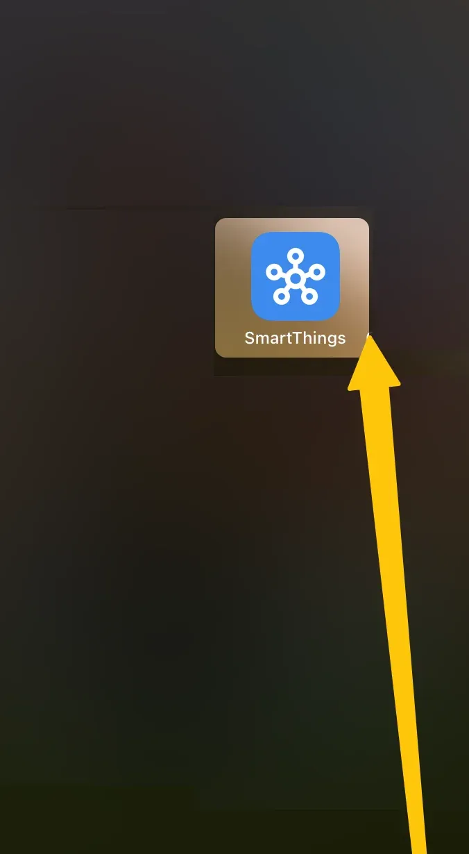Samsung SmartThings app from the Google Play Store