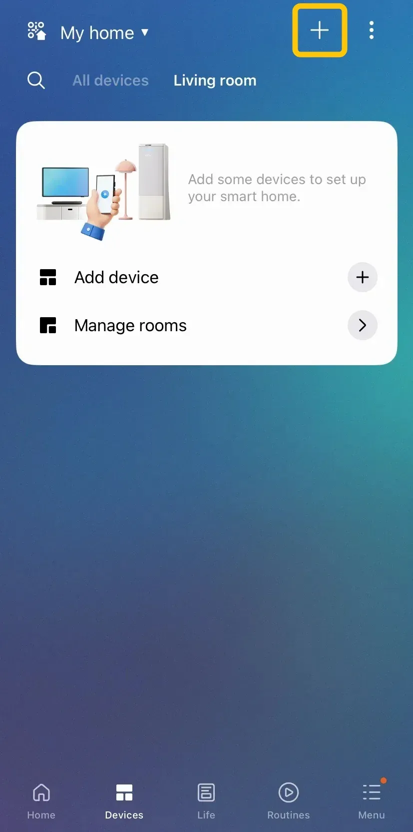 Cast or Screen Mirroring button within the Smart View