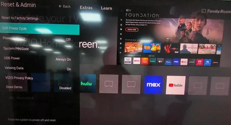 Restart your Vizio TV