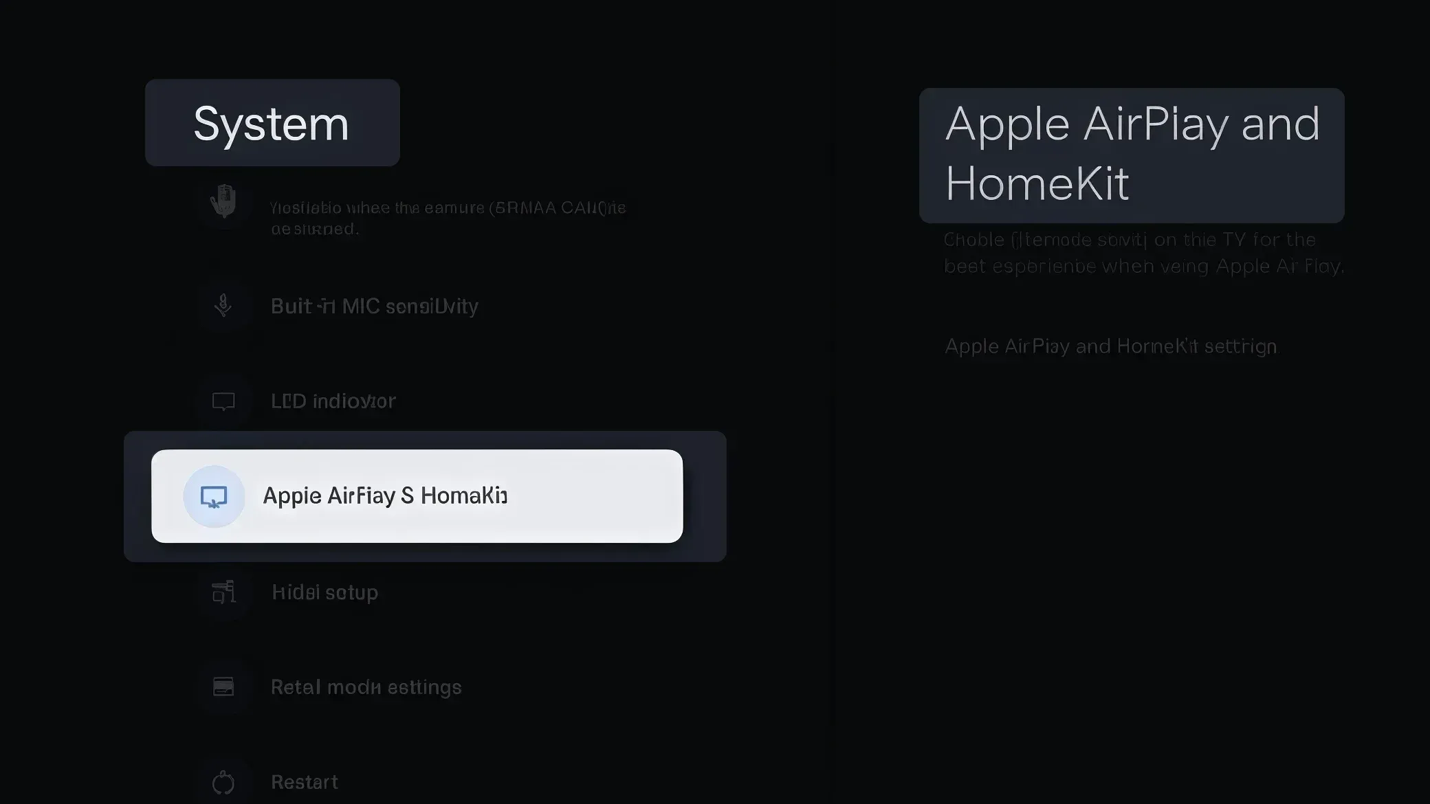 Apple AirPlay and HomeKit on Sony TV