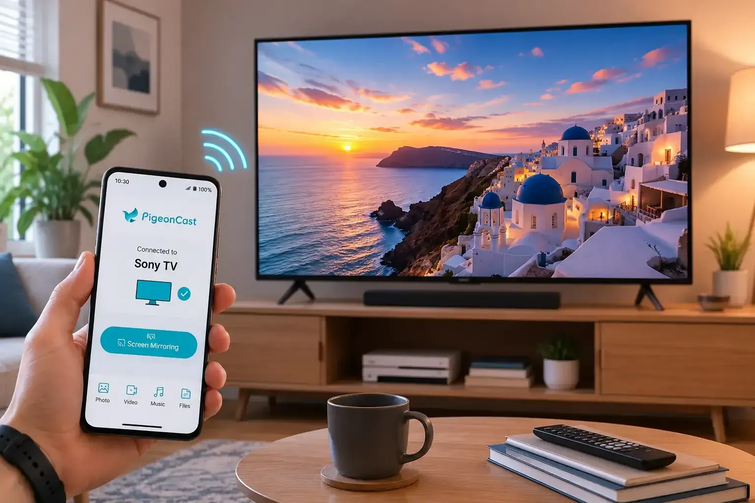 use PigeonCast to mirror your Android to Sony TV