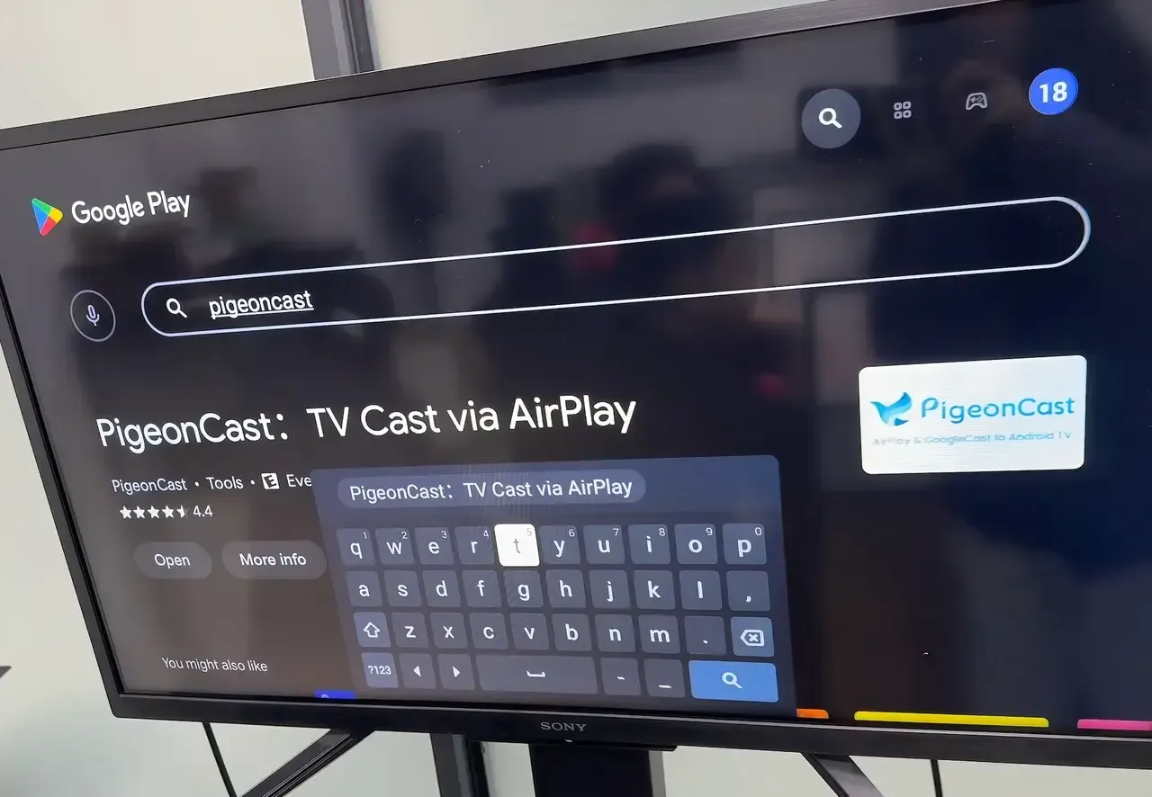 PigeonCast on Google TV's app store