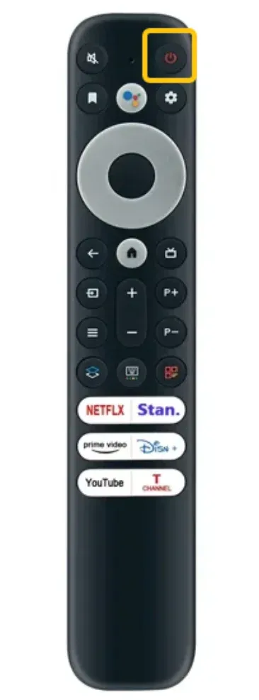 Power button on remote