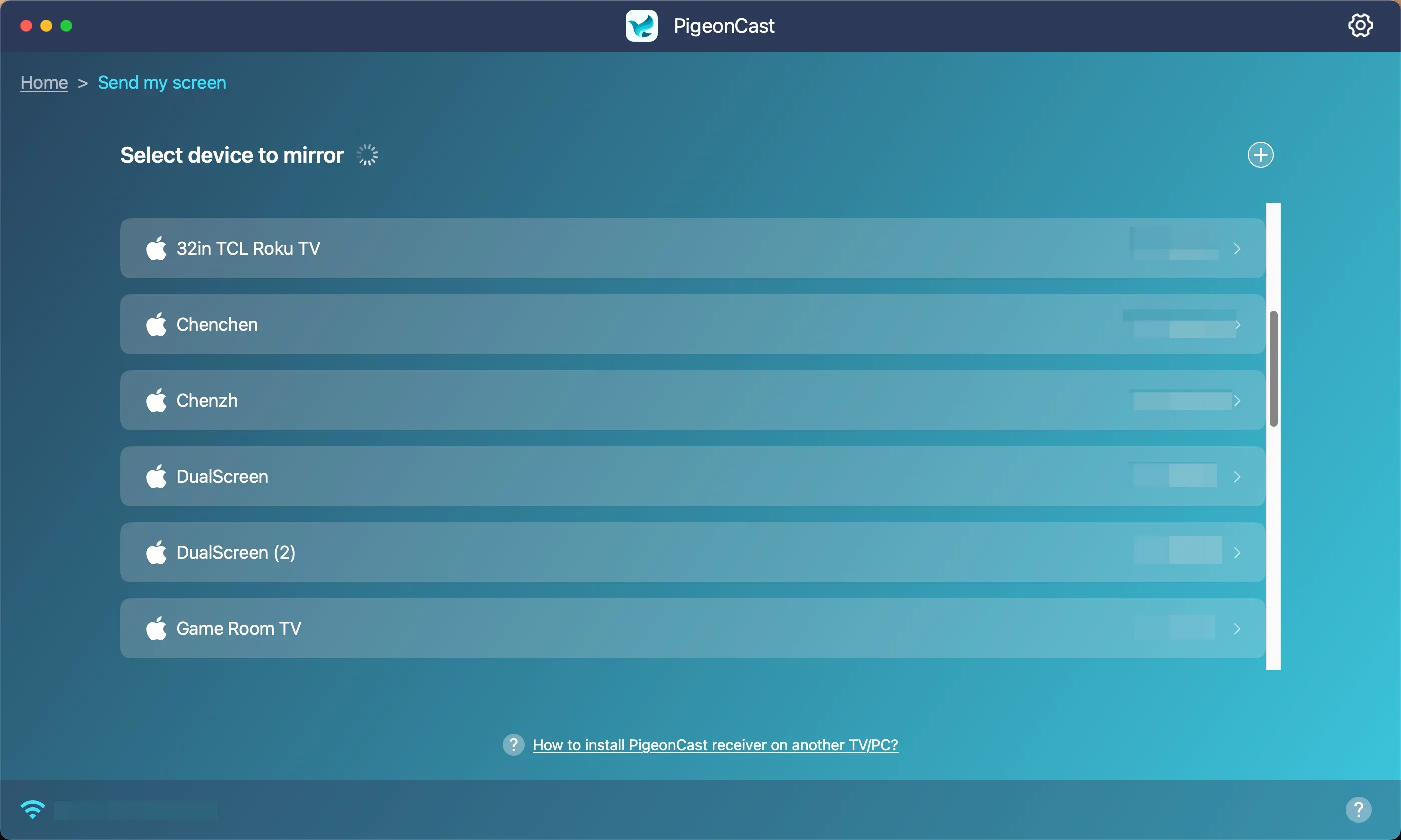 choose TCL TV from device list