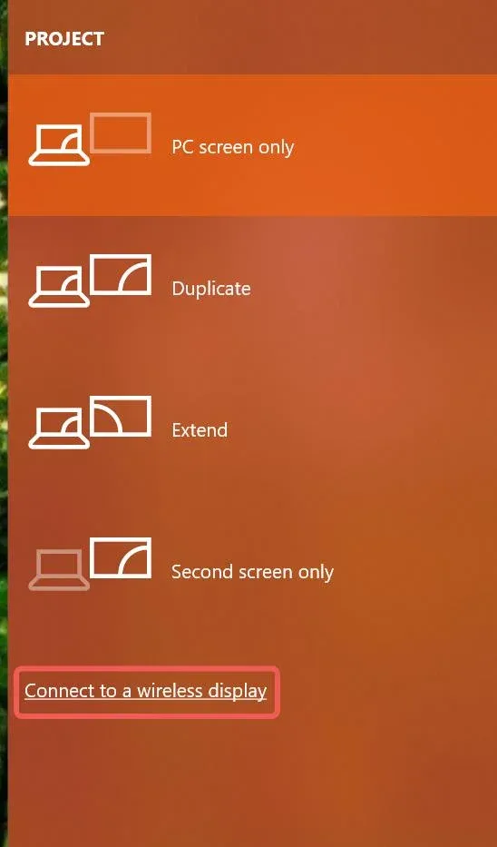 enable Miracast on Windows PC