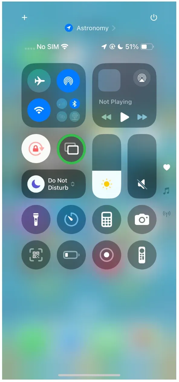 enable AirPlay on iPhone