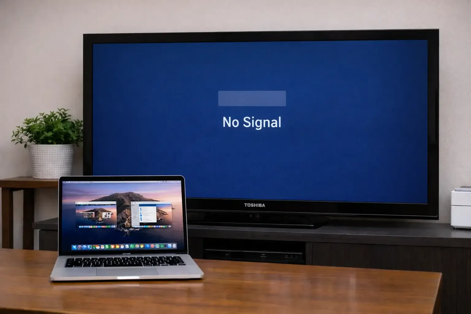 Mac to Toshiba TV incorrectly