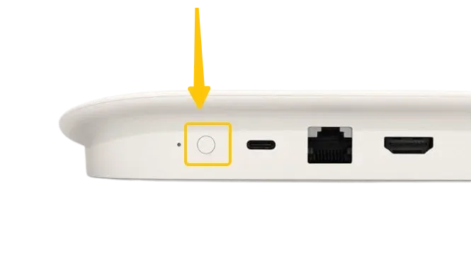 button on Chromecast