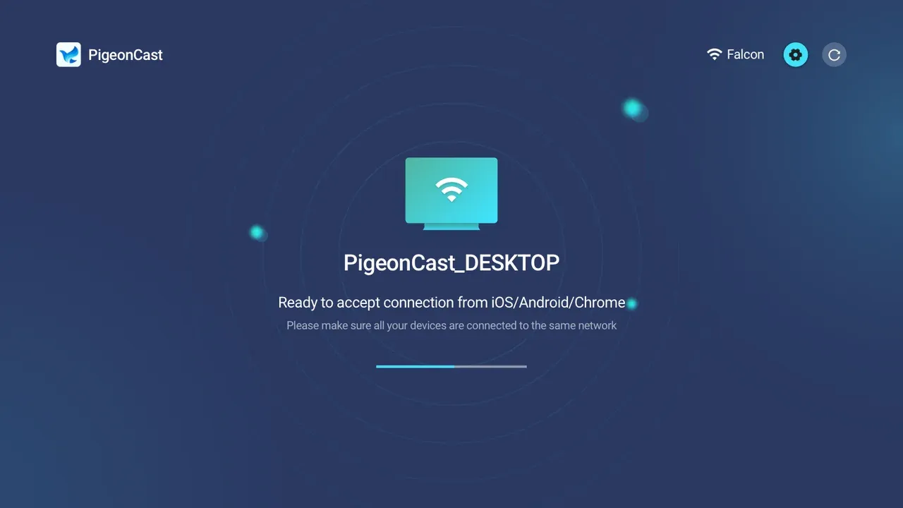 Android TV Screen Mirroring app from PigeonCast