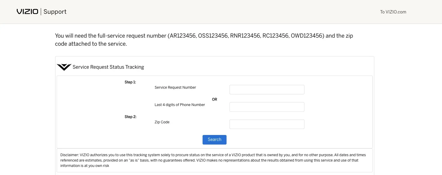 Vizio's servers online status check
