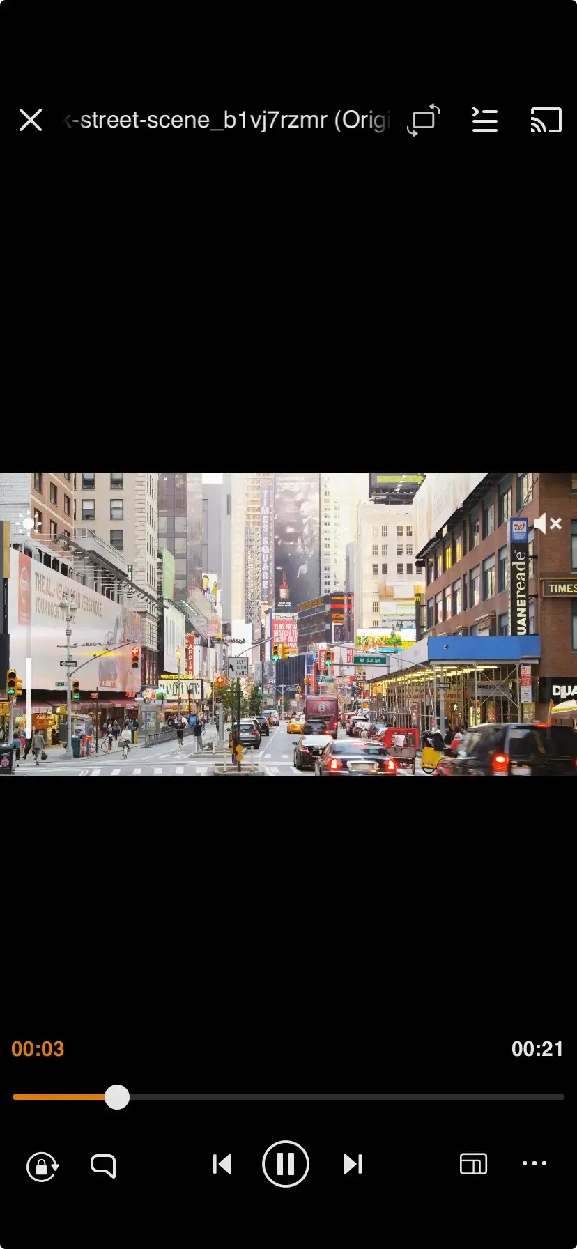 AirPlay/Cast icon in VLC playback controls