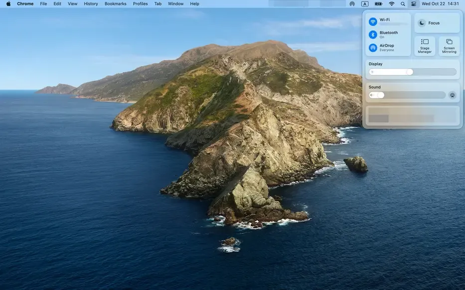 find Screen Mirroring in Mac