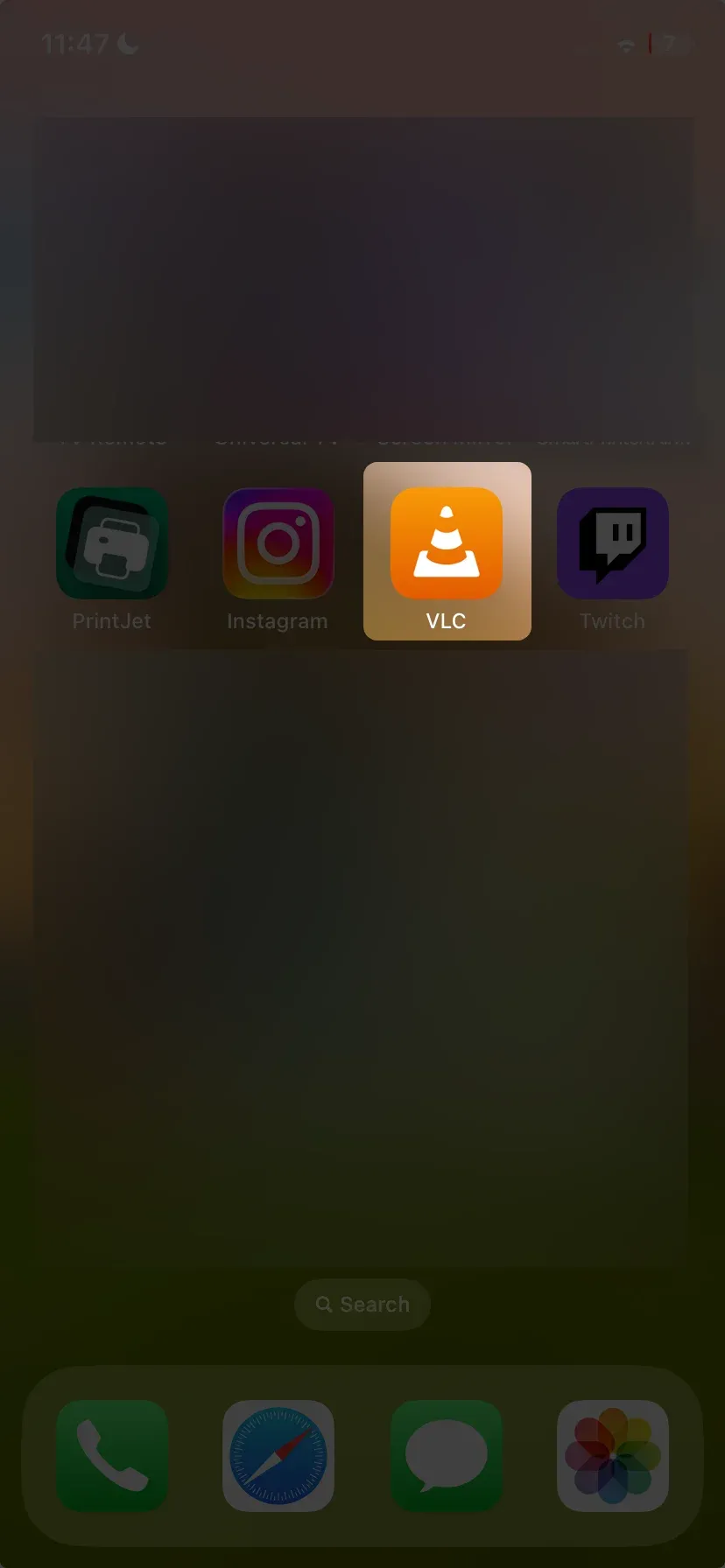 VLC app on your iPhone device