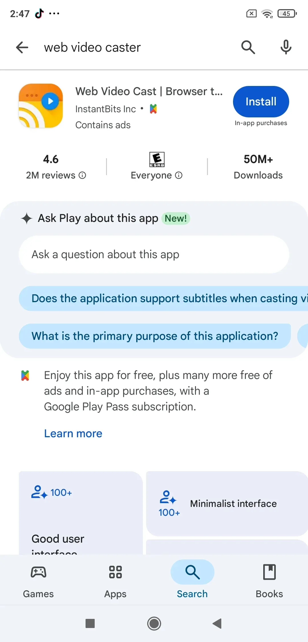 get Web Video Caster from Google Play