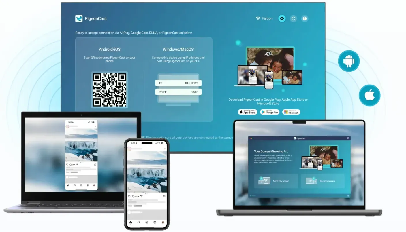 PigeonCast is a dedicated screen mirroring tool