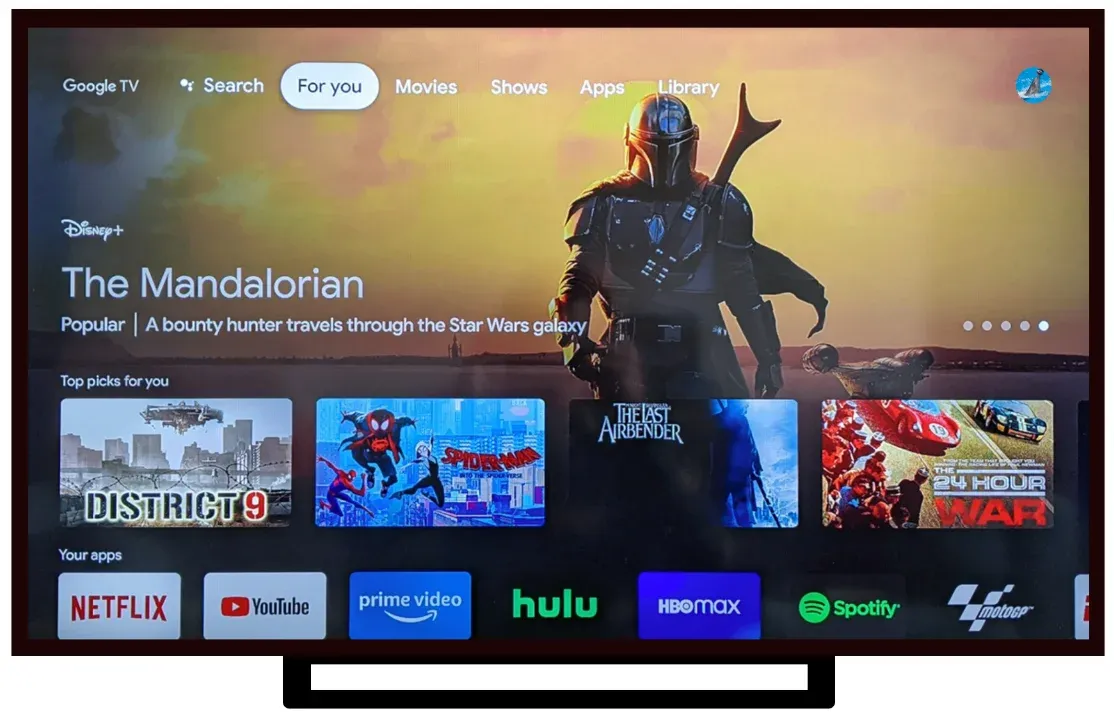 Chromecast with Google TV interface