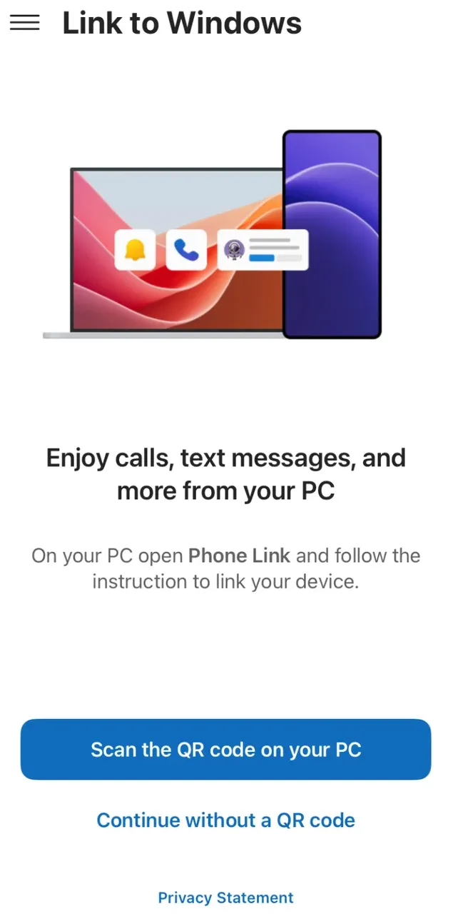 choose to scan the QR code