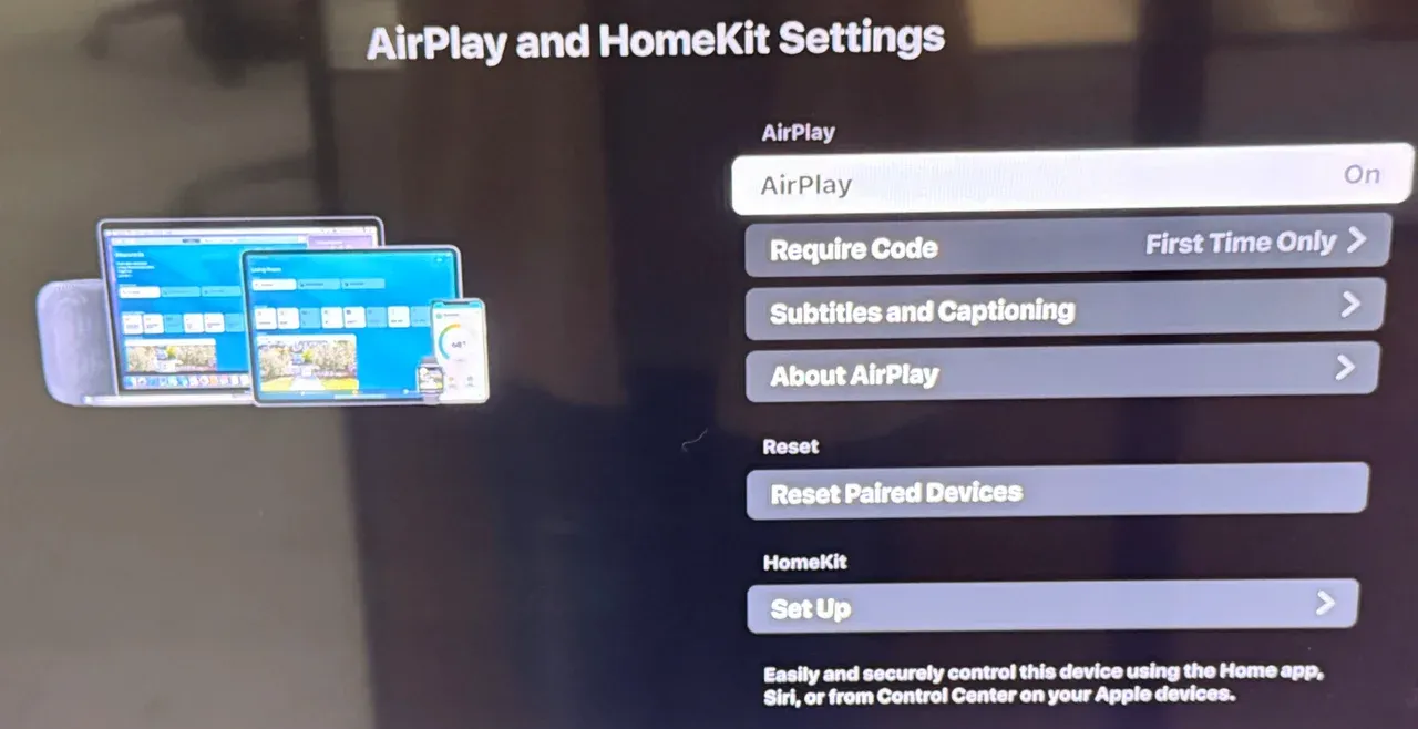 activa AirPlay en la TV