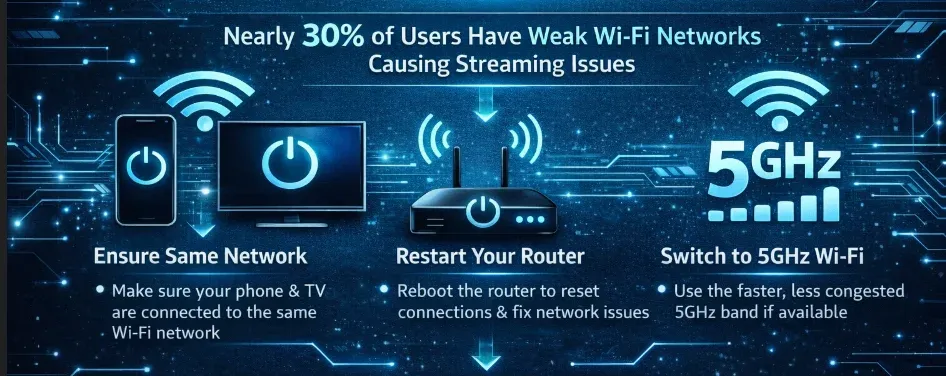 network issues related to phone-to-TV casting