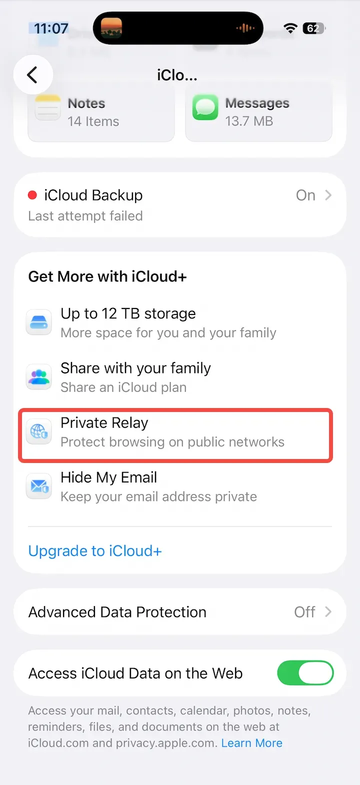 turn off iCloud Private Relay on phone