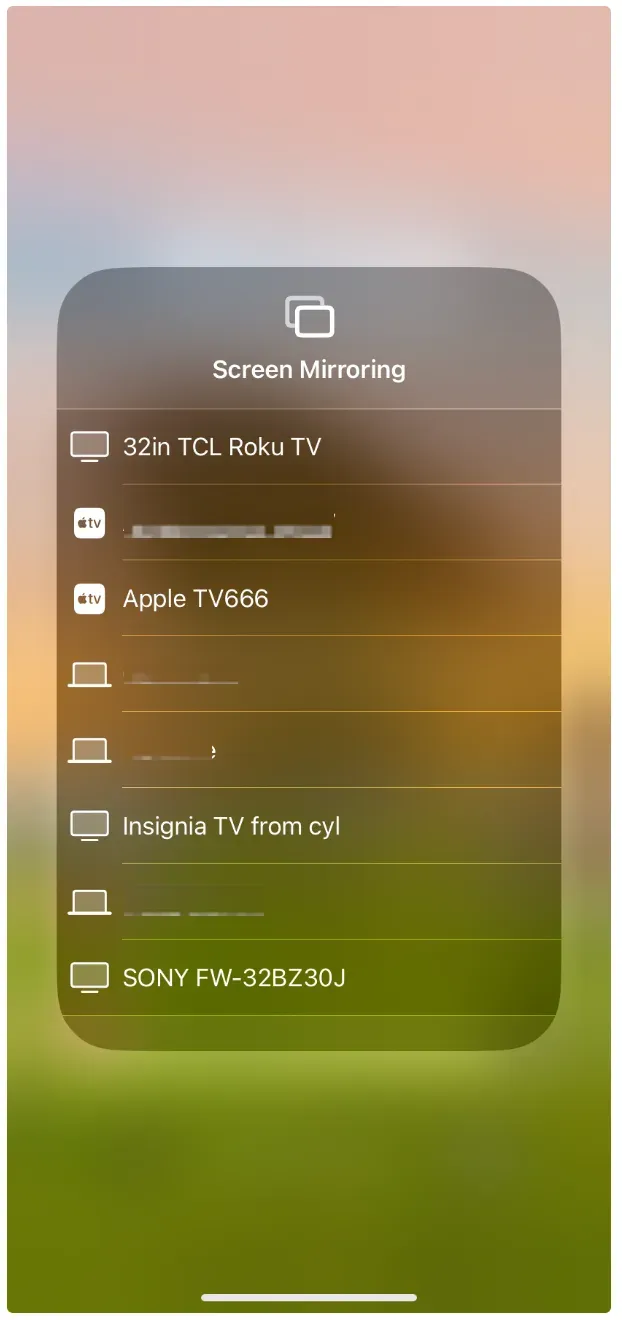 AirPlay from iPhone to TV