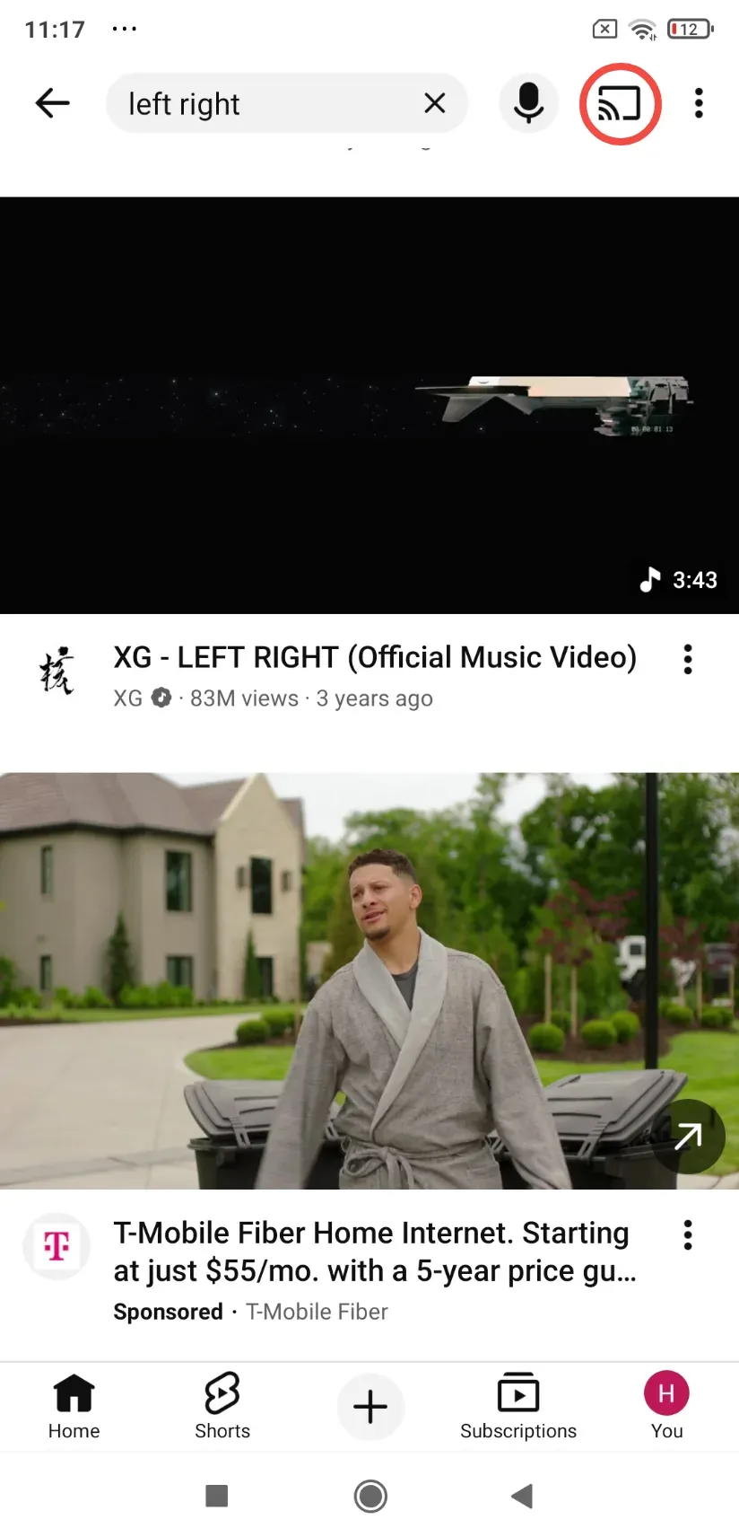 cast YouTube from Android to TV