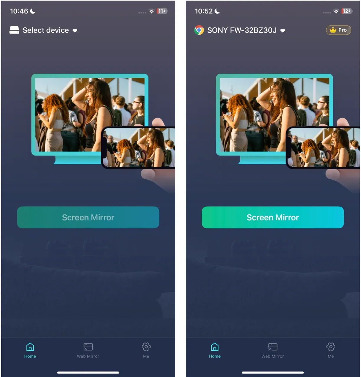 use PigeonCast for iPhone screen mirroring