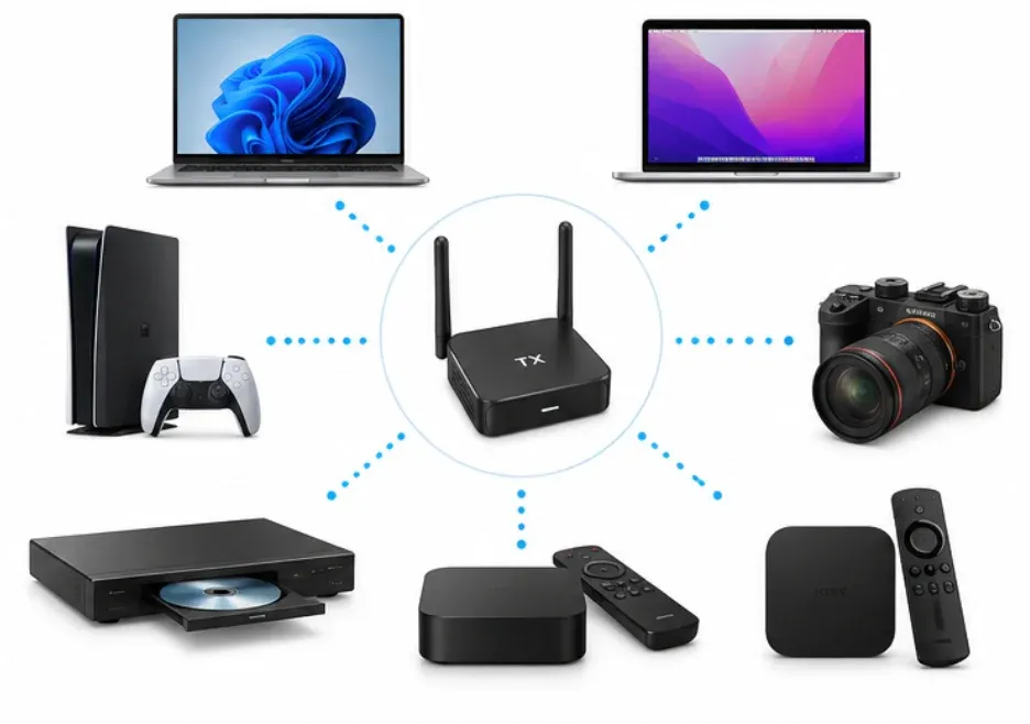 typical source devices for wireless HDMI transmitter