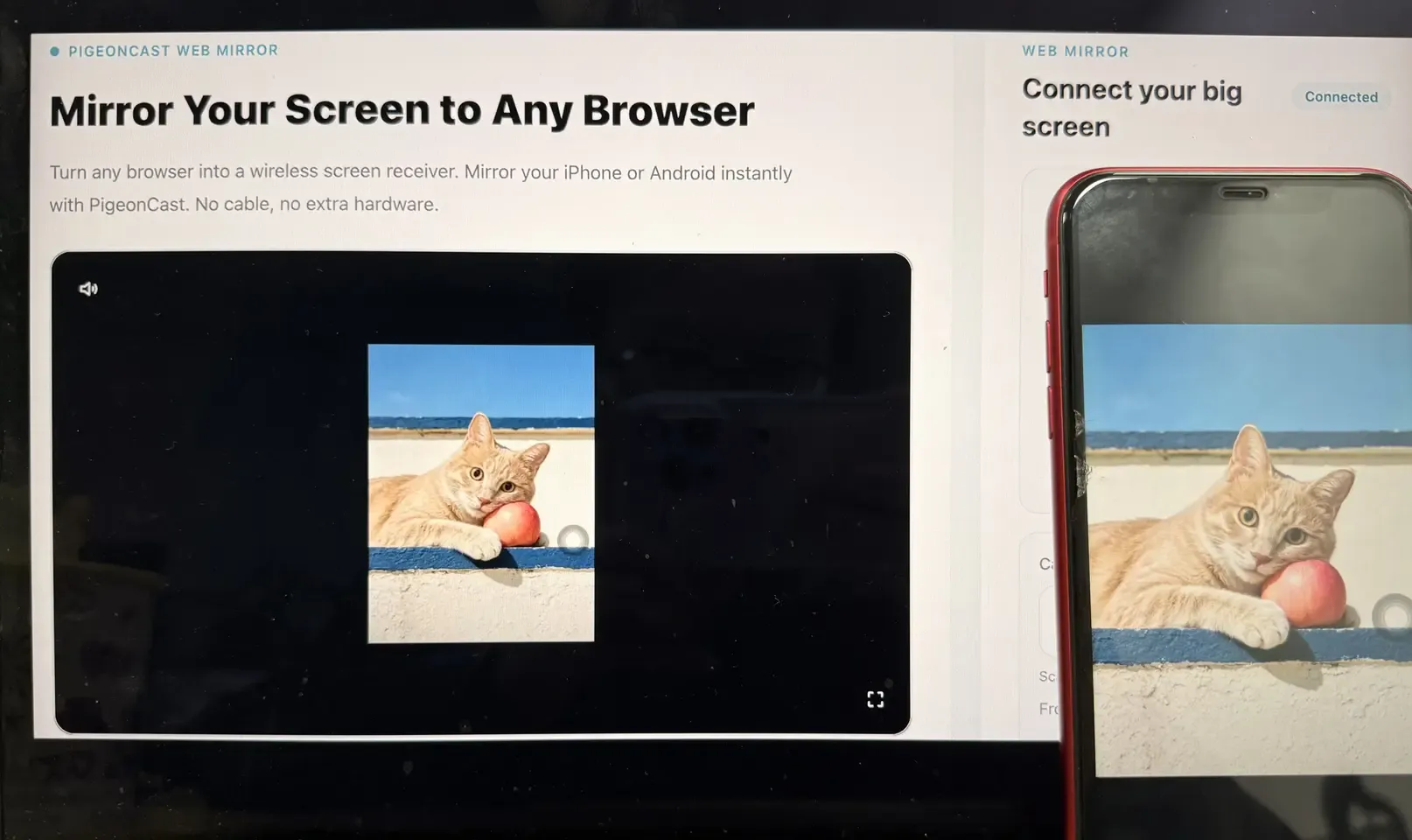 mirror iPhone screen to a browser