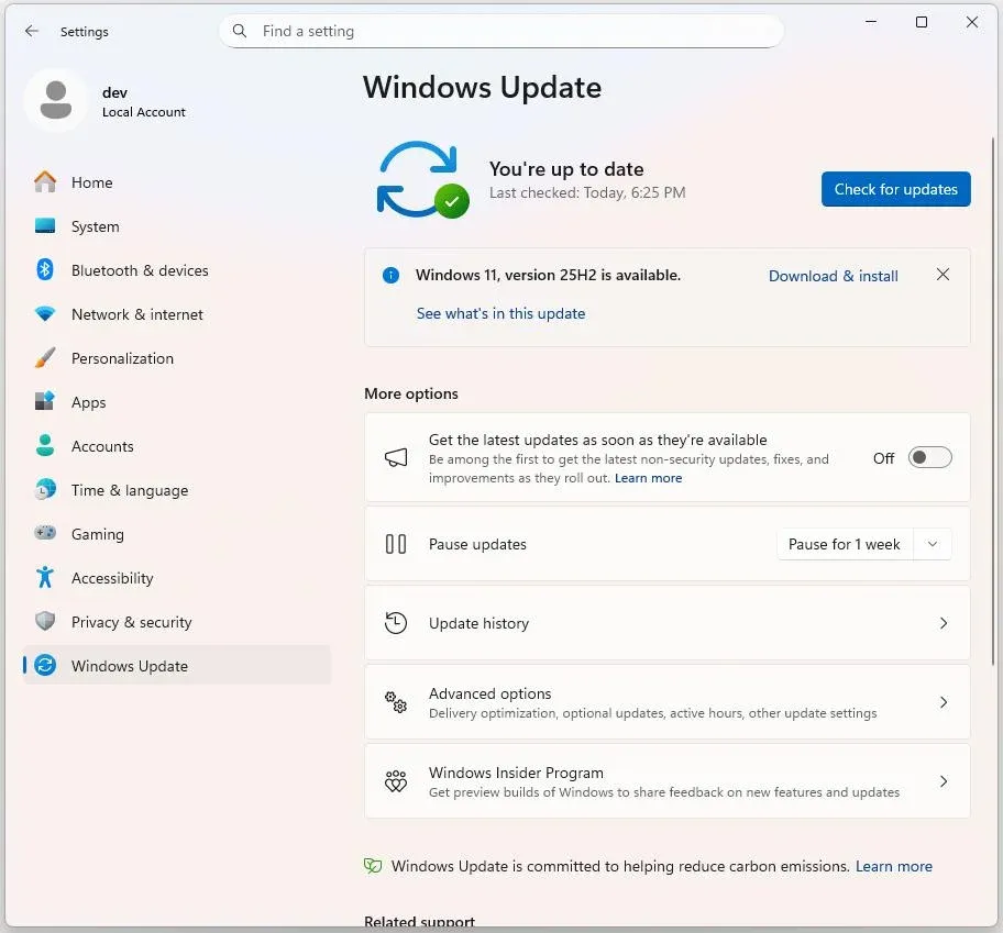 update Windows