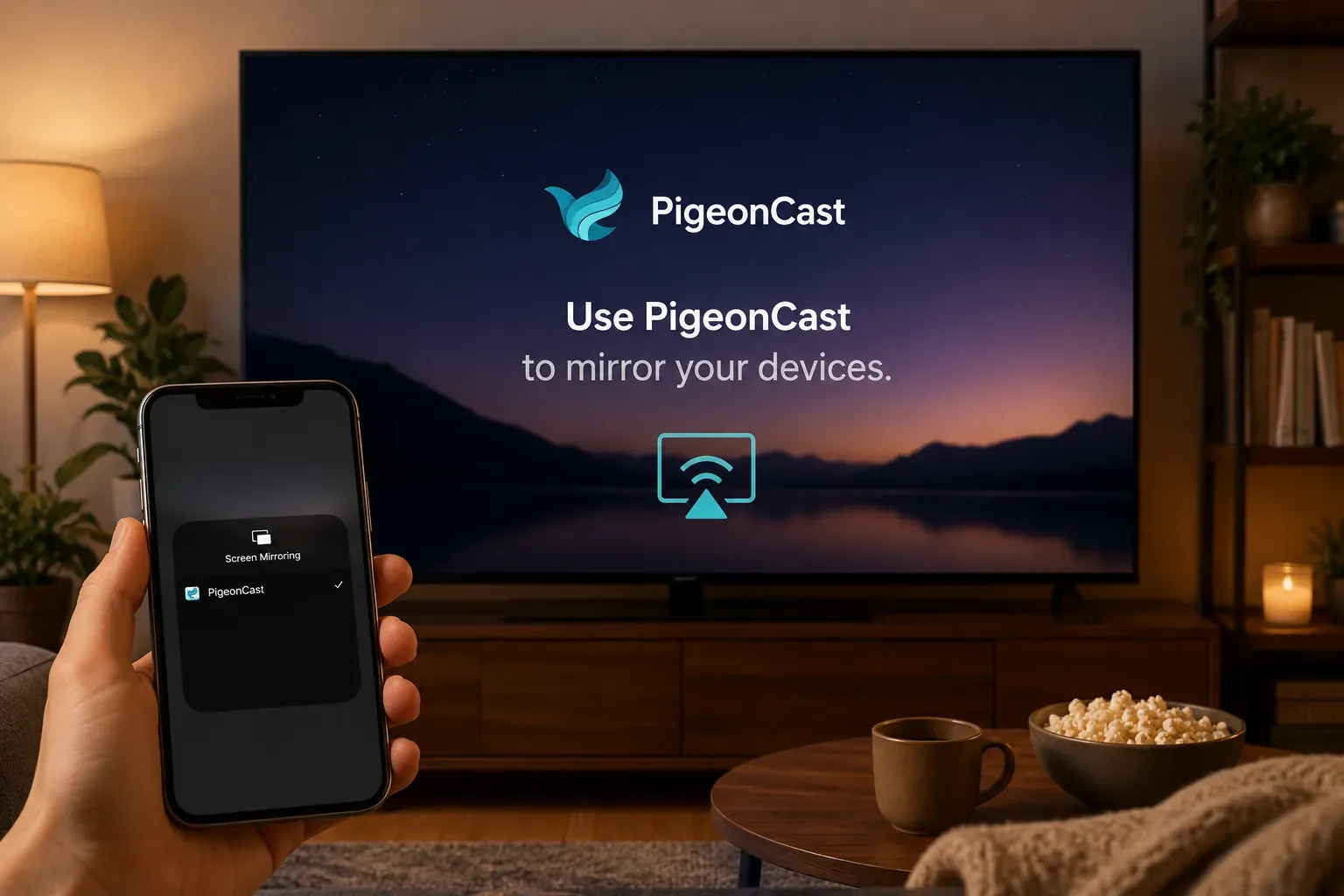 Use PigeonCast to mirror your devices